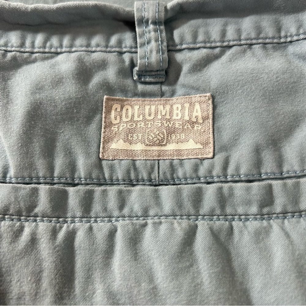 Columbia Men's Shorts 100% Cotton Blue 12 Inch Inseam Size 38 - Picture 4 of 7